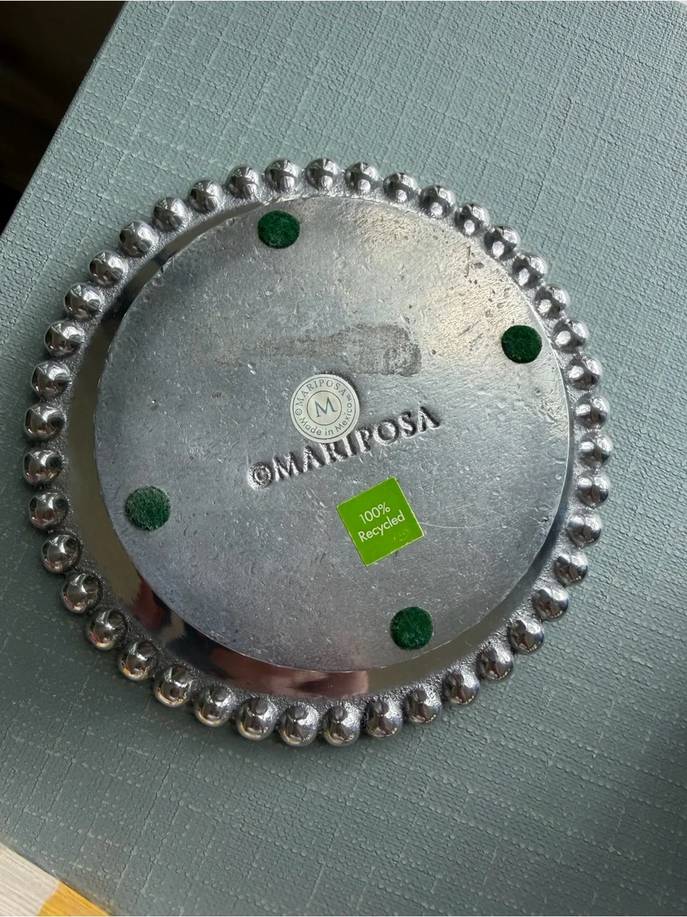 Mariposa String of Pearls Wine Coaster Recycled Aluminum